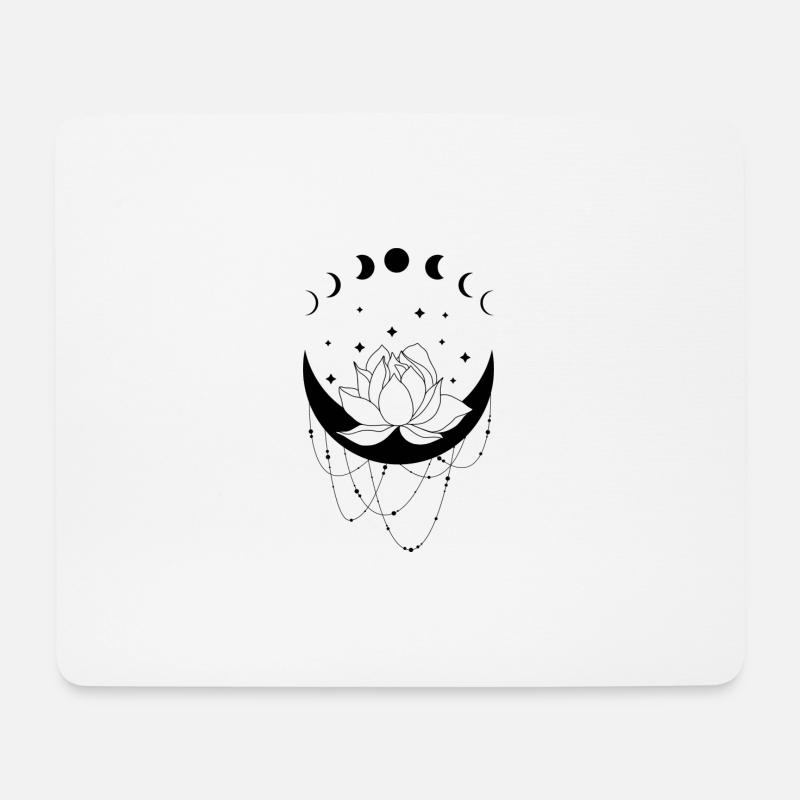 Lotus - Mousepad (Querformat) - Weiß