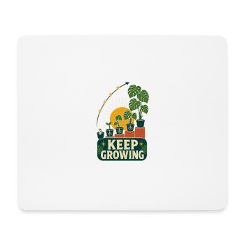 Keep Growing – Retro Pflanzen Motivation - Mousepad (Querformat) - Weiß - Vorne