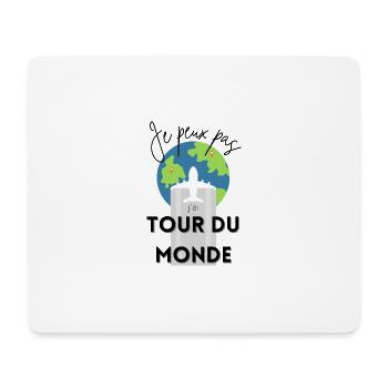 je peux pas j'ai tour du monde - Tapis de souris (format paysage) - blanc - Devant
