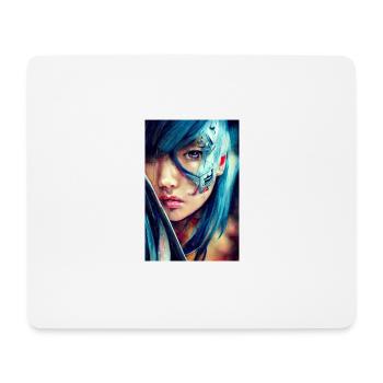 Manga Samouraï girl - Tapis de souris (format paysage) - blanc - Devant