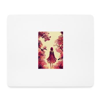Manga Girl - Tapis de souris (format paysage) - blanc - Devant