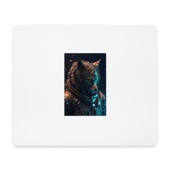 wolf im weltall - Mousepad (Querformat) - Weiß - Vorne