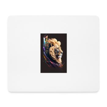 Lion néon - Tapis de souris (format paysage) - blanc - Devant