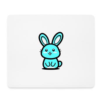 Icône de Pâques lapin - Tapis de souris (format paysage) - blanc - Devant