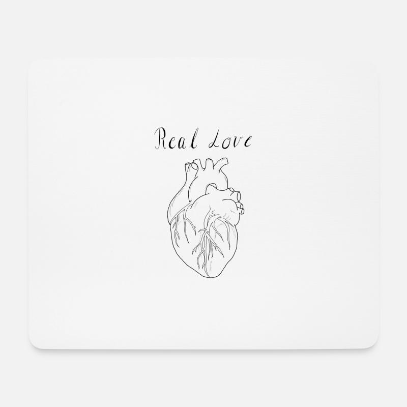 Real Love - Mousepad (Querformat) - Weiß