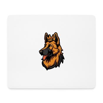 German Shepherd Dog Head Crown - Mouse Pad (horizontal) - white - Front