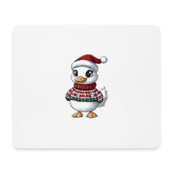 Gans Weihnachten Comic - Mousepad (Querformat) - Weiß - Vorne