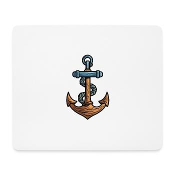 Anker Symbol Hafen - Mousepad (Querformat) - Weiß - Vorne
