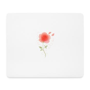 Delicate and filigree rose - Mouse Pad (horizontal) - white - Front