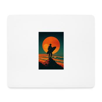 Sunset Seeker – Surfez sur les étoiles - Tapis de souris (format paysage) - blanc - Devant