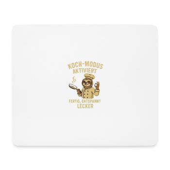 Koch-Modus aktiviert – Faultier-Koch Design - Mousepad (Querformat) - Weiß - Vorne