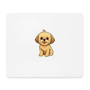TinyPaws Fun Logo Shih Tzu - Mousepad (Querformat) - Weiß - Vorne