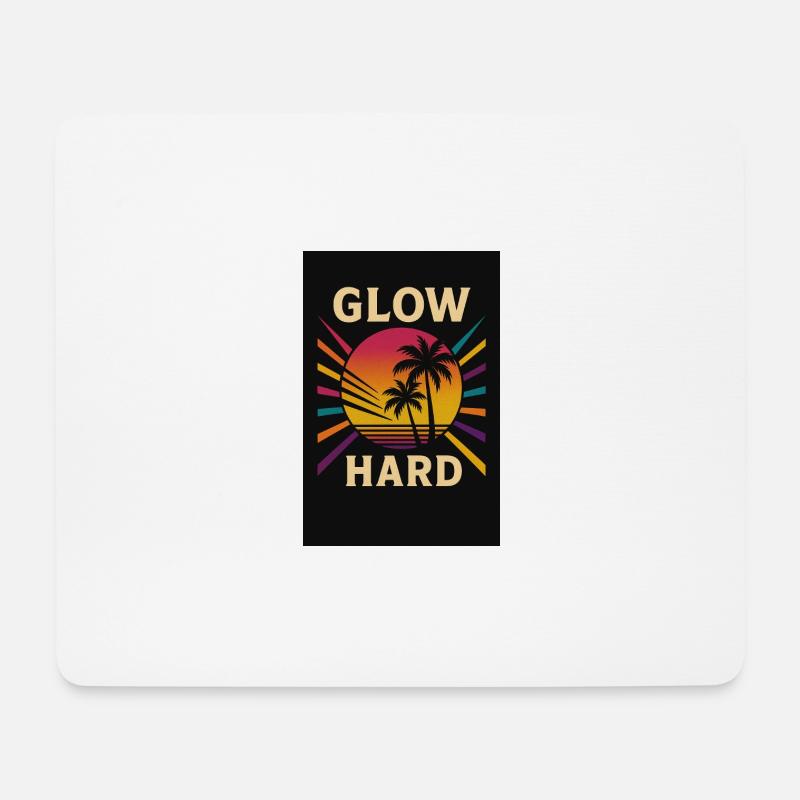 QEDSW GLOW HARD - Mousepad (Querformat) - Weiß