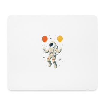 Astronaut with colorful balloons - Mouse Pad (horizontal) - white - Front