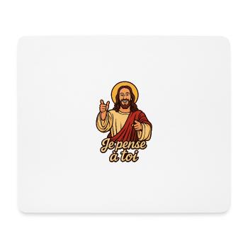 POPCHRISTJEPENSEATOI - Tapis de souris (format paysage) - blanc - Devant