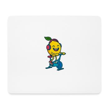 Fröhliche Zitrone - Mousepad (Querformat) - Weiß - Vorne