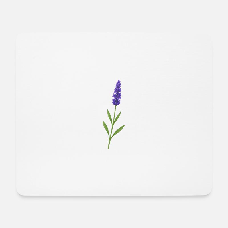 Lavendelblüte – zarte Naturkunst - Mousepad (Querformat) - Weiß