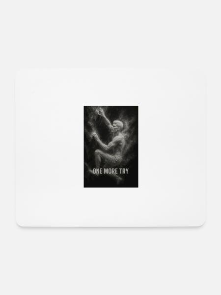 One more try. - Mousepad (Querformat) - Weiß