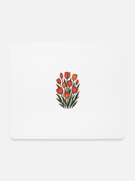 Tulips - Mouse Pad (horizontal) - white