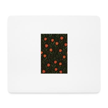 Tulip Pattern - Mouse Pad (horizontal) - white - Front