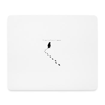 Le manchot solo minimaliste d’Herzog - Tapis de souris (format paysage) - blanc - Devant