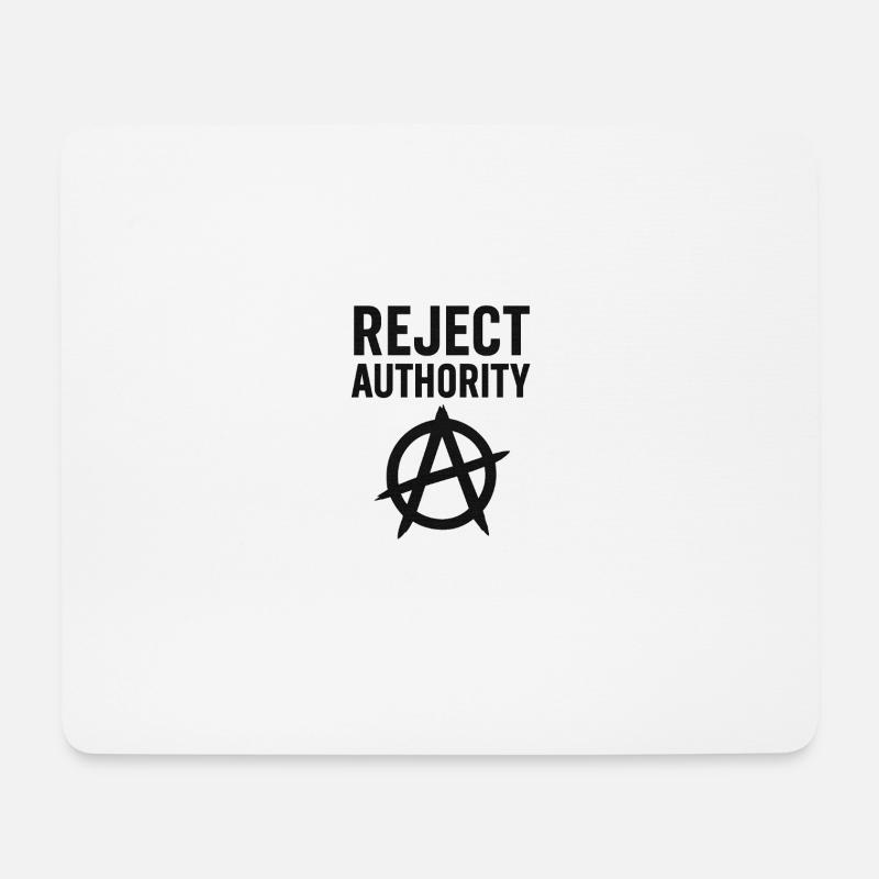Reject Authority - Mousepad (Querformat) - Weiß