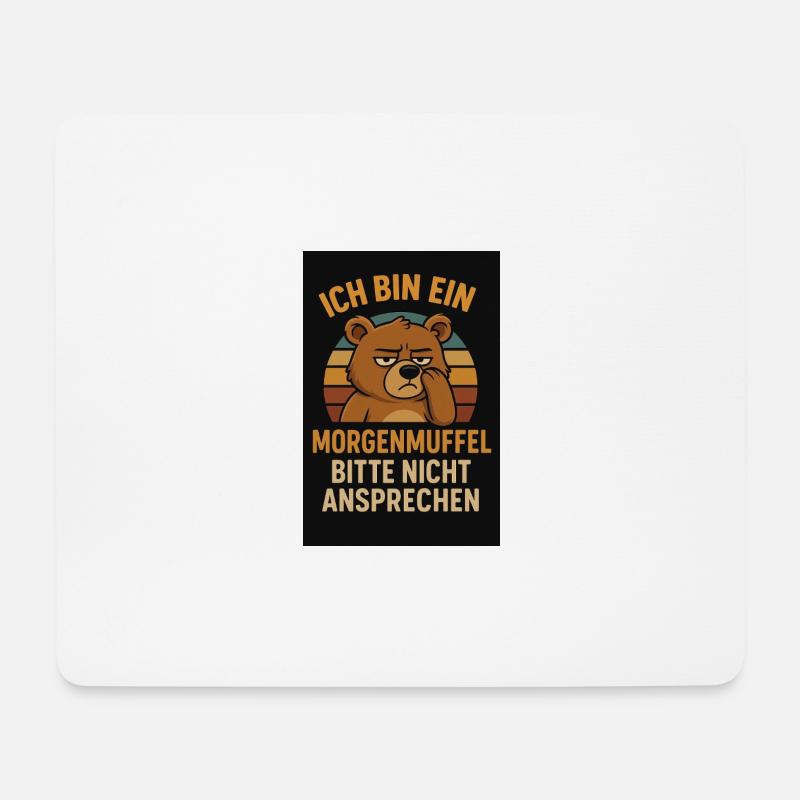 Morgenmuffel - Mousepad (Querformat) - Weiß