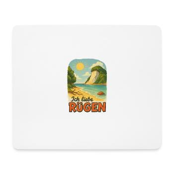 Ich liebe Rügen - Mousepad (Querformat) - Weiß - Vorne