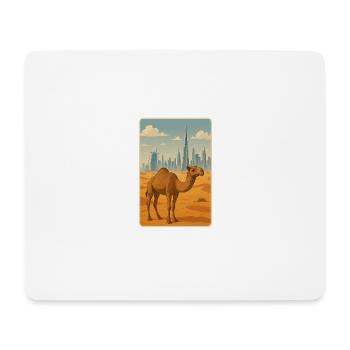 Kamel in Dubai - Mousepad (Querformat) - Weiß - Vorne