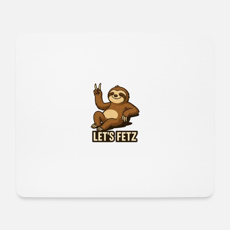Let‘s Fetz - Mousepad (Querformat) - Weiß