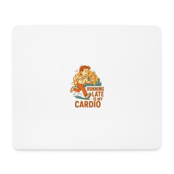 Homme cardio en retard - Tapis de souris (format paysage) - blanc - Devant