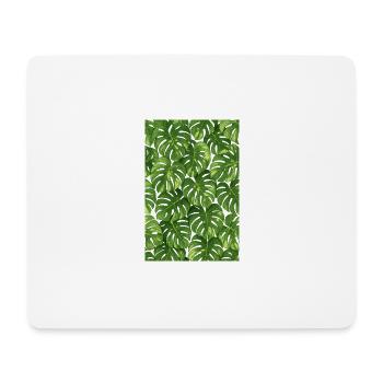 Monstera - Mousepad (Querformat) - Weiß - Vorne