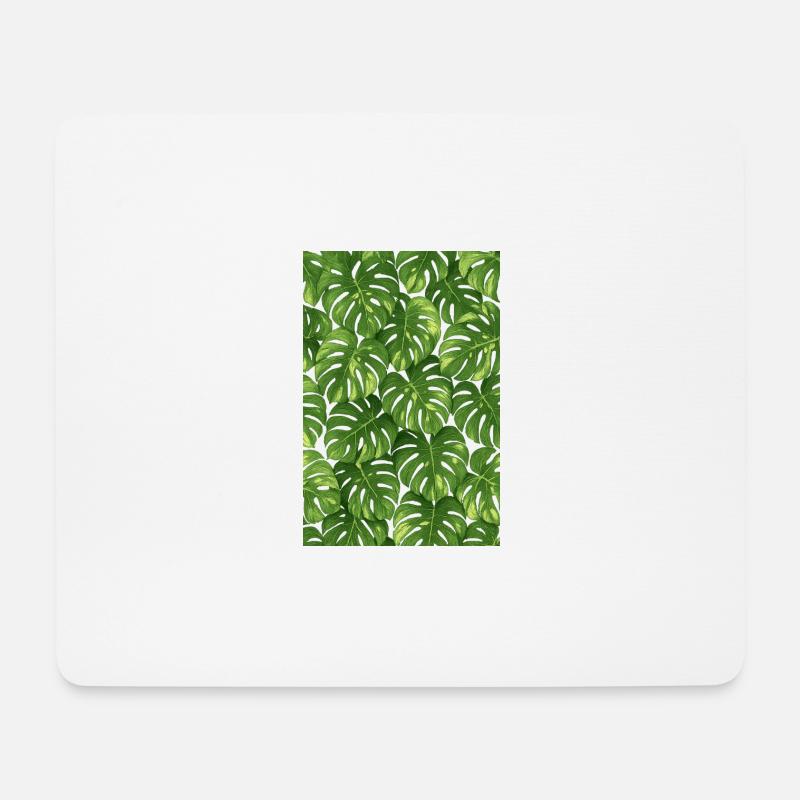 Monstera - Tapis de souris (format paysage) - blanc