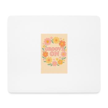 Groovy flowers - Tapis de souris (format paysage) - blanc - Devant