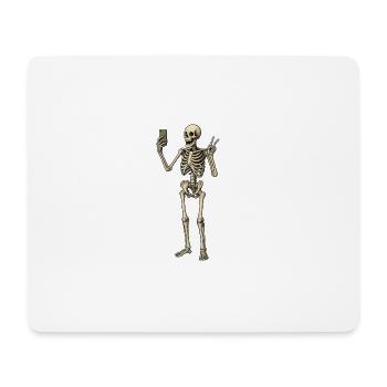 Selfie - Tapis de souris (format paysage) - blanc - Devant