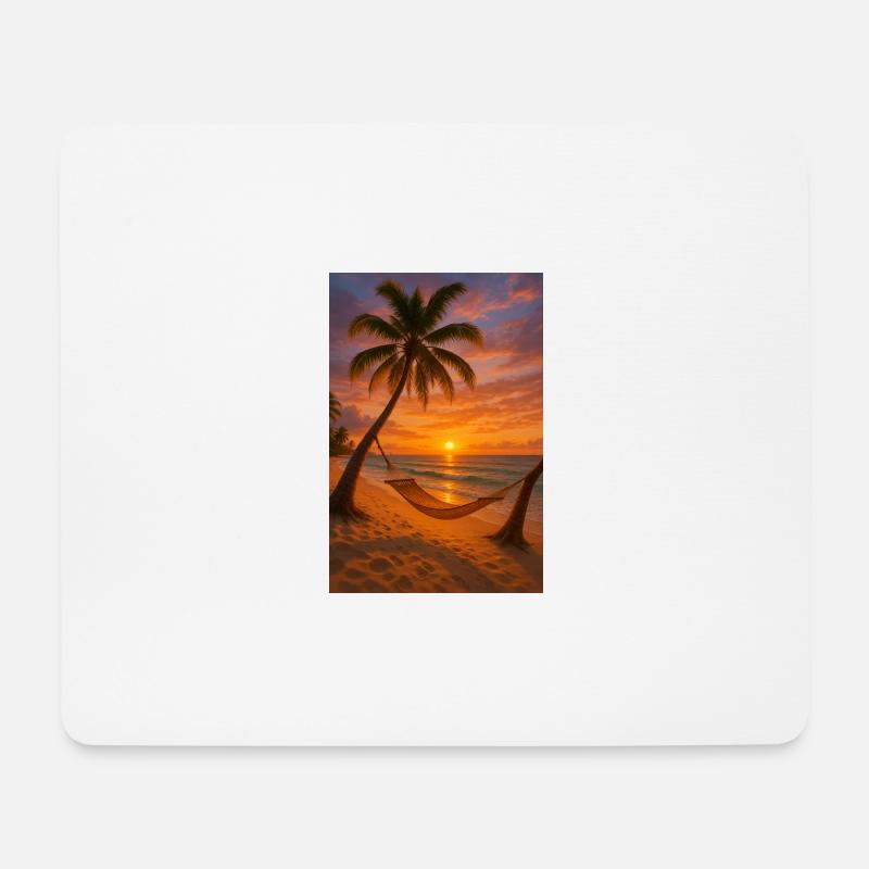 Roter Sonnenuntergang - Mousepad (Querformat) - Weiß