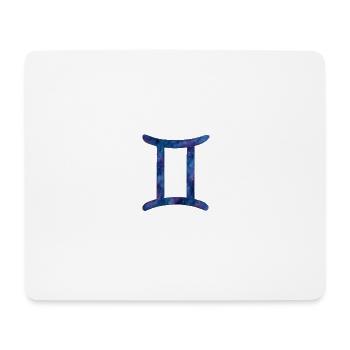 Zwilling Sternzeichen – Galaxie-Aquarell - Mousepad (Querformat) - Weiß - Vorne