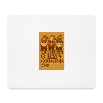 On aime le lac de Constance - Hippie - Années 70 - Tapis de souris (format paysage) - blanc - Devant