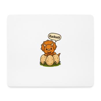 Coucou Le Joyeux Tricératops - Tapis de souris (format paysage) - blanc - Devant
