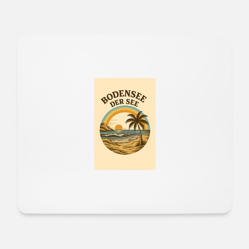 Bodensee - DER See - Mousepad (Querformat) - Weiß