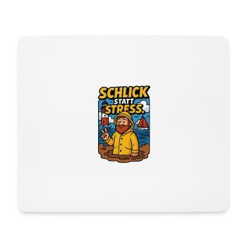 Schlick statt Stress - Mousepad (Querformat) - Weiß - Vorne