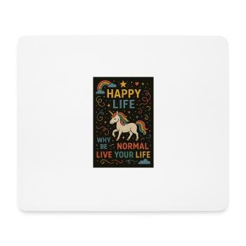 Why be normal - unicorn - Mouse Pad (horizontal) - white - Front