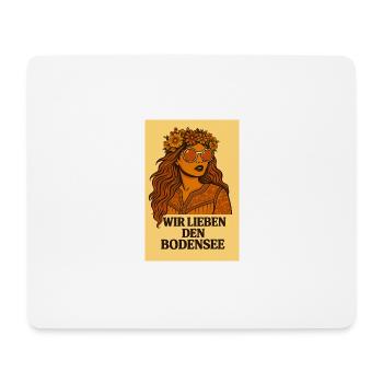 Wir lieben den BodenseeGirl - Mousepad (Querformat) - Weiß - Vorne