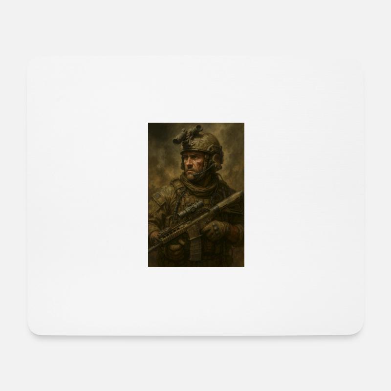 Militär - Mousepad (Querformat) - Weiß