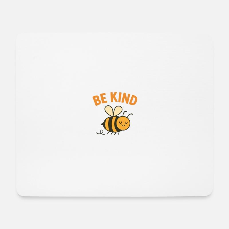 Be Kind – Süßes Bienen Design - Mousepad (Querformat) - Weiß