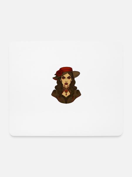 Vampire Mistress Halloween - Mousepad (Querformat) - Weiß