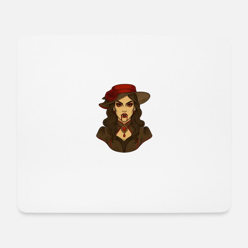 Vampire Mistress Halloween - Mousepad (Querformat) - Weiß