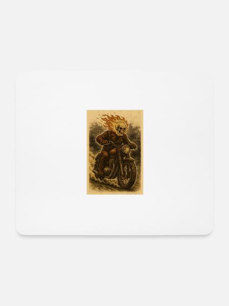 Ghost Rider im Vintage-Stil - Mousepad (Querformat) - Weiß