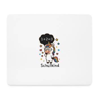 schulkind einhorn - Mousepad (Querformat) - Weiß - Vorne