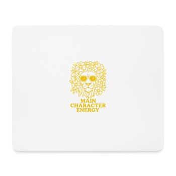 Main Character Energy - Löwe Sternzeichen Design - Mousepad (Querformat) - Weiß - Vorne